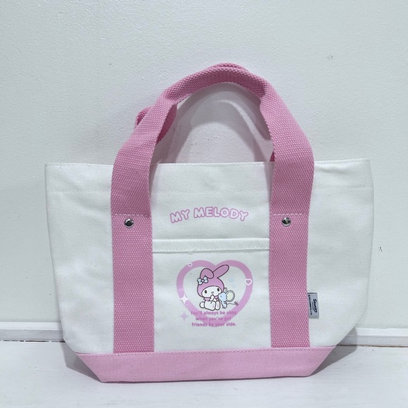 Miniso Handbags - Sanrio My Melody Pink & White Mini‎ Canvas Tote Bag